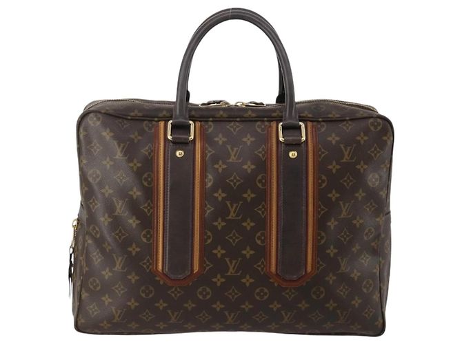 Louis Vuitton Bequia Porte Document Geant Monogram Canvas with Leather Marrone - vista 2