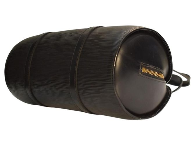Louis Vuitton Soufflot in pelle Epi Noir Nero - vista 10