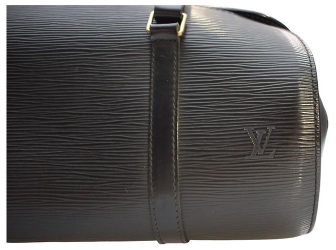 Louis Vuitton Soufflot in pelle Epi Noir Nero - vista 12