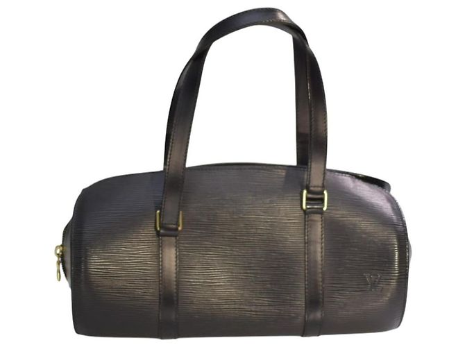 Louis Vuitton Soufflot in pelle Epi Noir Nero - vista 3