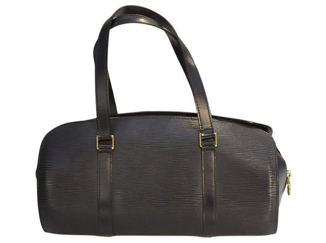 Louis Vuitton Soufflot in pelle Epi Noir Nero - vista 4