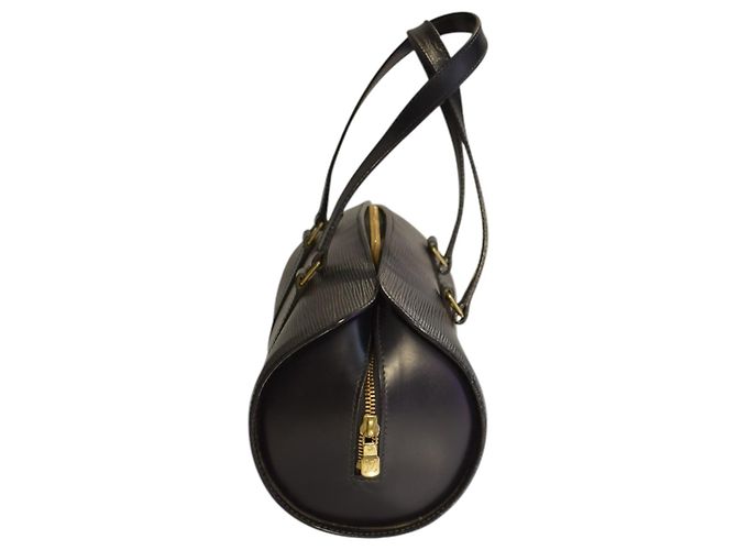 Louis Vuitton Soufflot in pelle Epi Noir Nero - vista 5