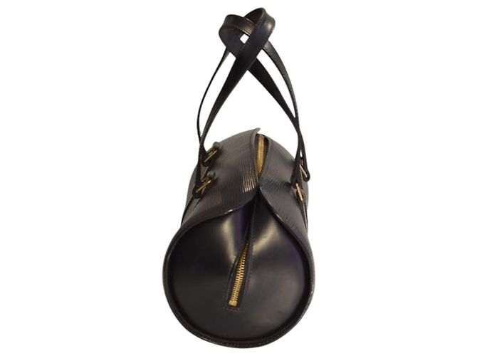 Louis Vuitton Soufflot in pelle Epi Noir Nero - vista 6