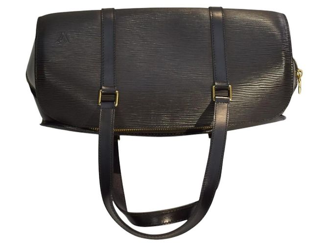 Louis Vuitton Soufflot in pelle Epi Noir Nero - vista 7