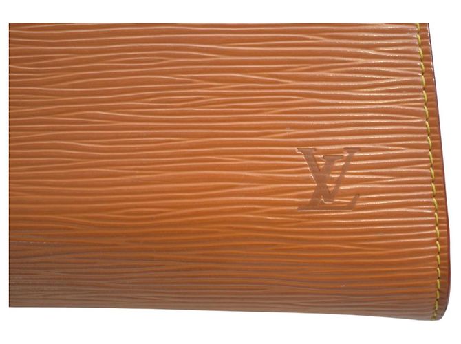 Organizer Louis Vuitton Pochette Accessoires 24 Pelle Epi Cipango Gold Marrone - vista 10