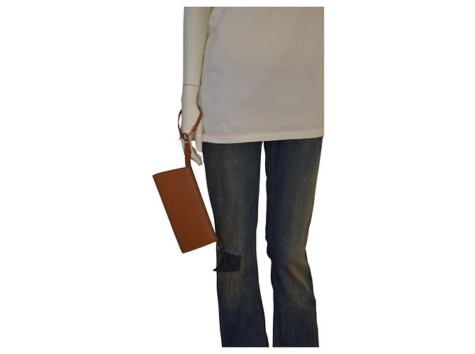 Organizer Louis Vuitton Pochette Accessoires 24 Pelle Epi Cipango Gold Marrone - vista 15