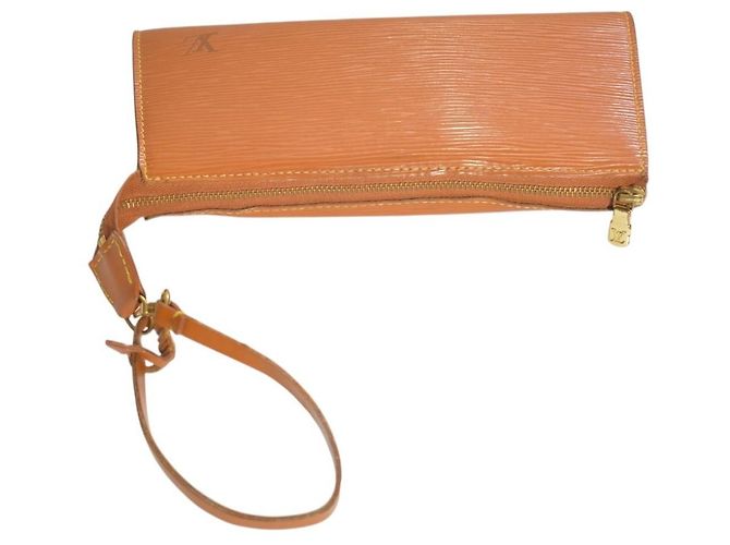 Organizer Louis Vuitton Pochette Accessoires 24 Pelle Epi Cipango Gold Marrone - vista 4