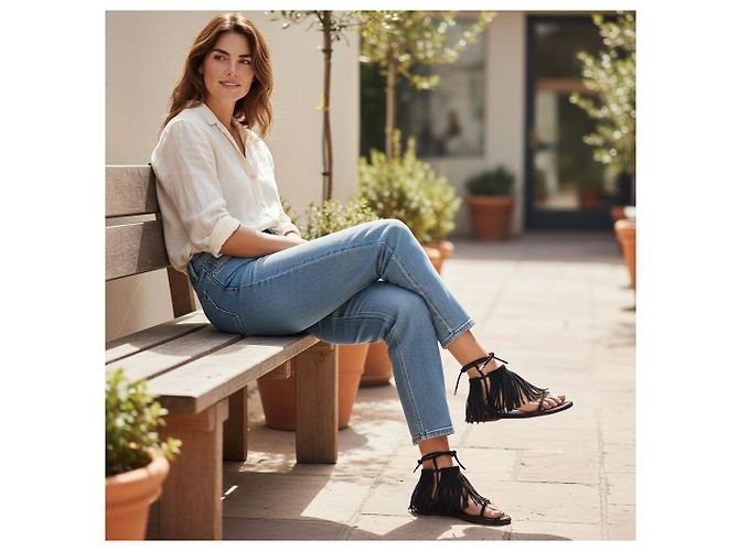 Miu Miu Schwarze Wildleder Gladiator-Sandalen - Ansicht 5