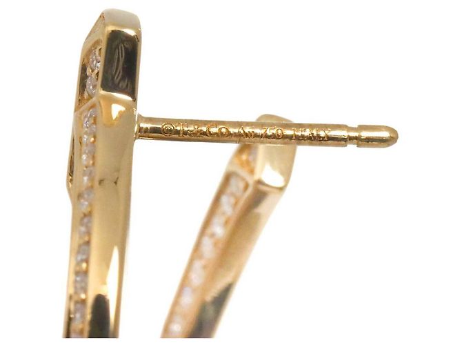 Orecchini Tiffany & Co. T Wire Bar Diamond in oro rosa 18K - vista 4
