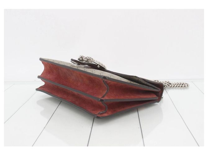 Borsa Gucci Dionysus GG Supreme Stampa Floreale Marrone Rosa Rosso Beige - vista 5