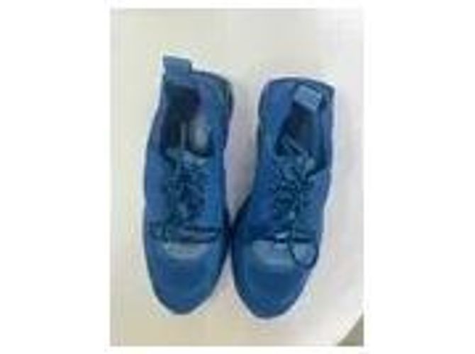 Salvatore Ferragamo blaue Canvas-Sneaker - Ansicht 5