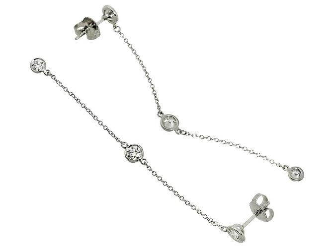 Orecchini Tiffany & Co. By the Yard Drop in diamanti e platino - vista 2