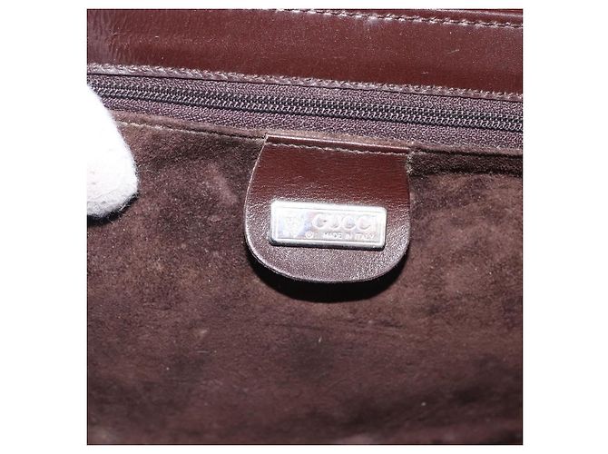 Gucci Vintage Leather Medium Marrone - vista 6
