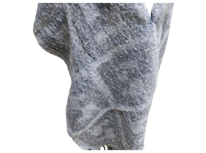 Fendi Shaggy-Stola Grau Braun - Ansicht 4