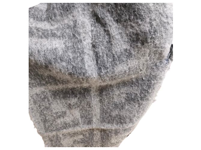 Fendi Shaggy-Stola Grau Braun - Ansicht 5