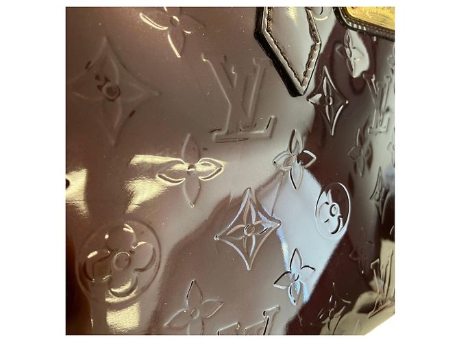 Borsa Louis Vuitton Vernis Wilshire PM Bordò - vue 12
