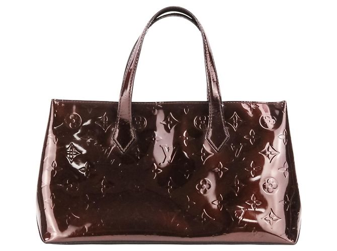 Borsa Louis Vuitton Vernis Wilshire PM Bordò - vue 2