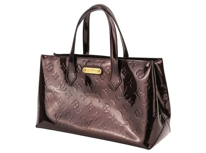 Borsa Louis Vuitton Vernis Wilshire PM Bordò - vue 6