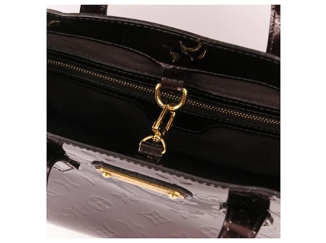 Borsa Louis Vuitton Vernis Wilshire PM Bordò - vue 7