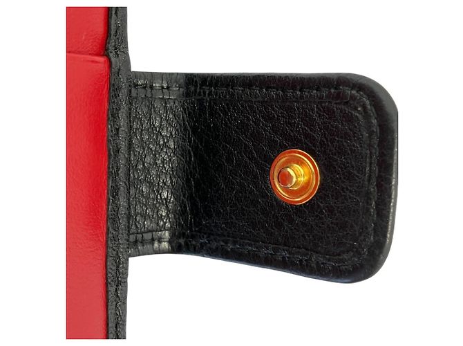 Cartera compacta bi-fold de piel con placa de logo Prada Negro - vista 10