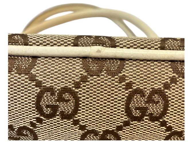 Borsa Tote Gucci GG Canvas Beige - vista 11