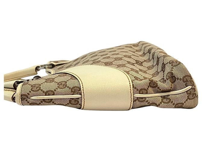 Borsa Tote Gucci GG Canvas Beige - vista 4