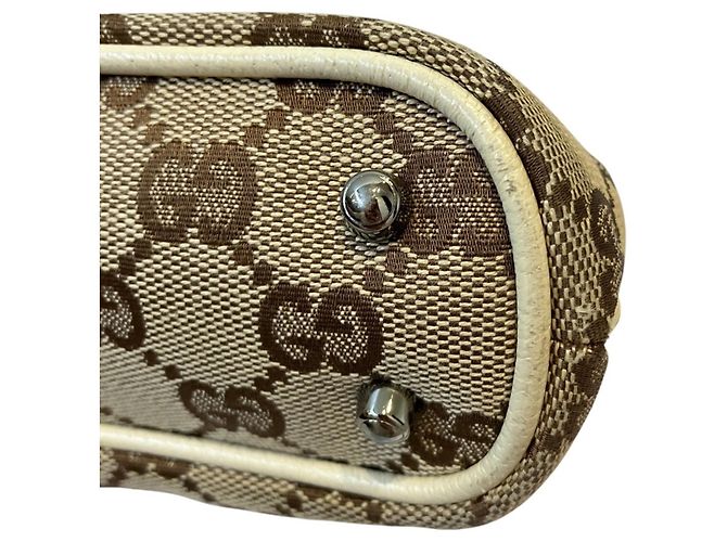 Borsa Tote Gucci GG Canvas Beige - vista 8