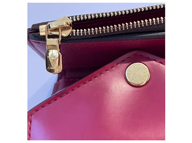 Louis Vuitton Monogram Compact Wallet Braun Fuschia - Ansicht 10