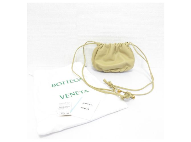 Borsa a tracolla in pelle beige Bottega Veneta - vista 11
