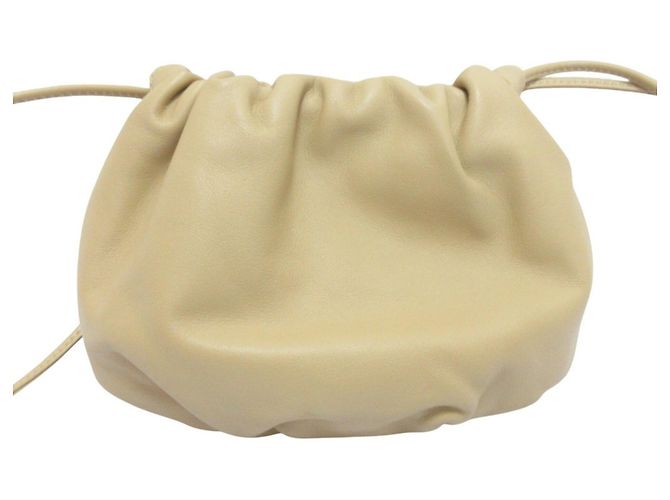 Borsa a tracolla in pelle beige Bottega Veneta - vista 2