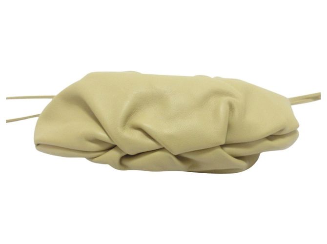Borsa a tracolla in pelle beige Bottega Veneta - vista 3