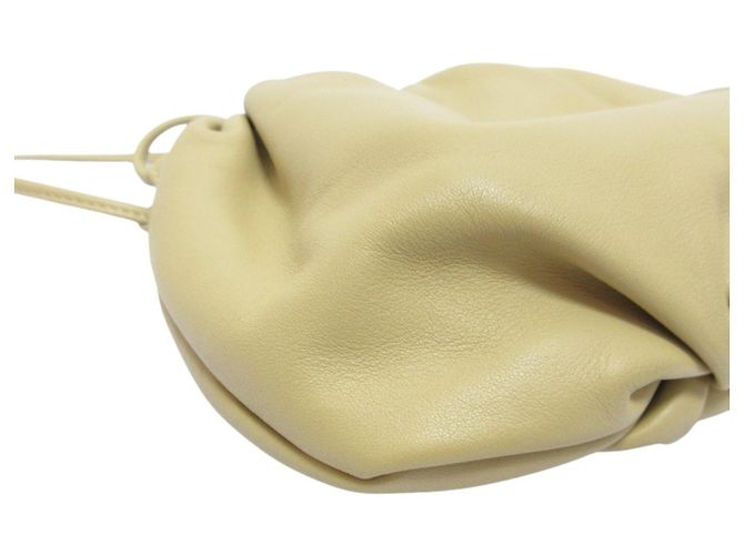 Borsa a tracolla in pelle beige Bottega Veneta - vista 5