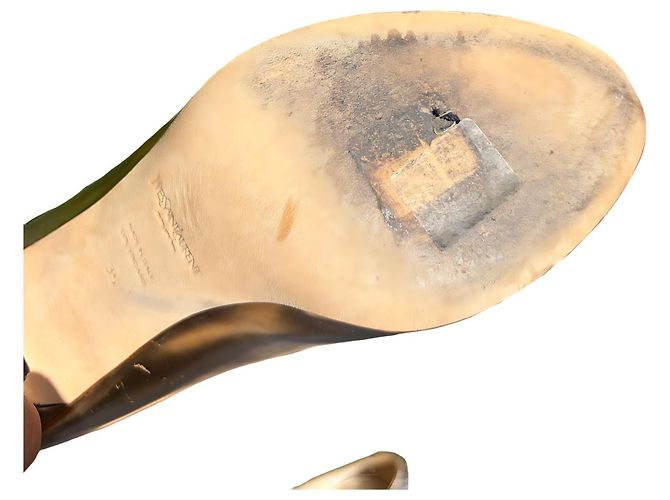 Décolleté Yves Saint Laurent dorate open-toe D'oro - vista 8