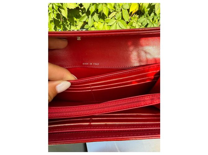 Chanel Camélia Cartera Cuero Charol Rojo Roja - vista 11