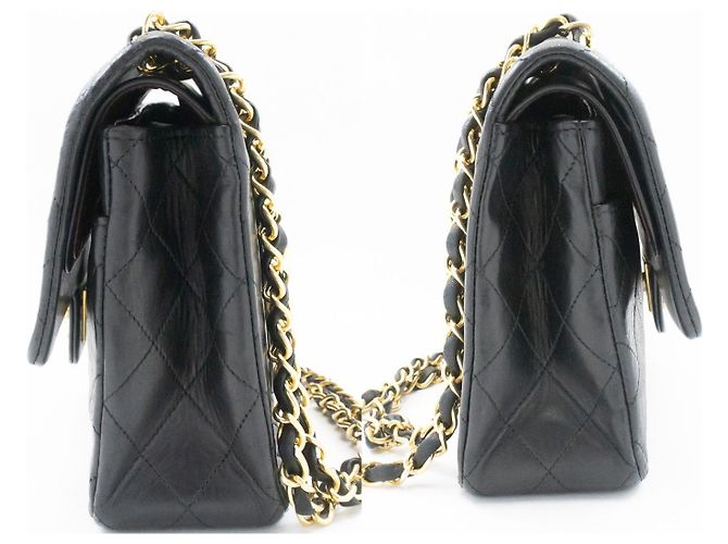 Chanel Classic Flap Lambskin Medium Nero - vista 5