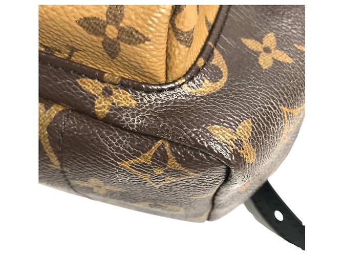 Zaino Louis Vuitton Monogram Reverse Palm Springs PM Marrone - vista 10