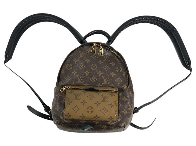Zaino Louis Vuitton Monogram Reverse Palm Springs PM Marrone - vista 7