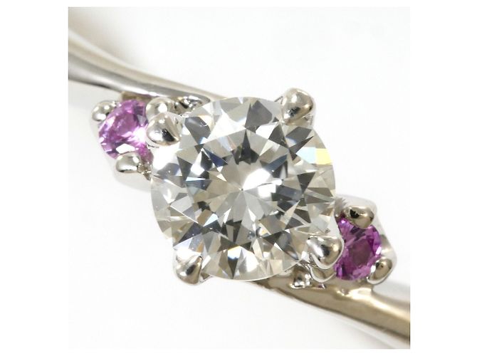 Autre Marque Platin-Bandring mit Diamant - Ansicht 2
