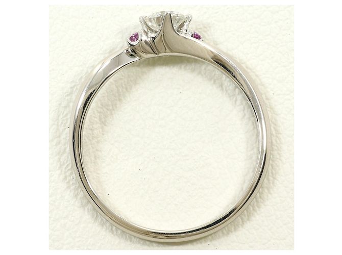 Autre Marque Platin-Bandring mit Diamant - Ansicht 3