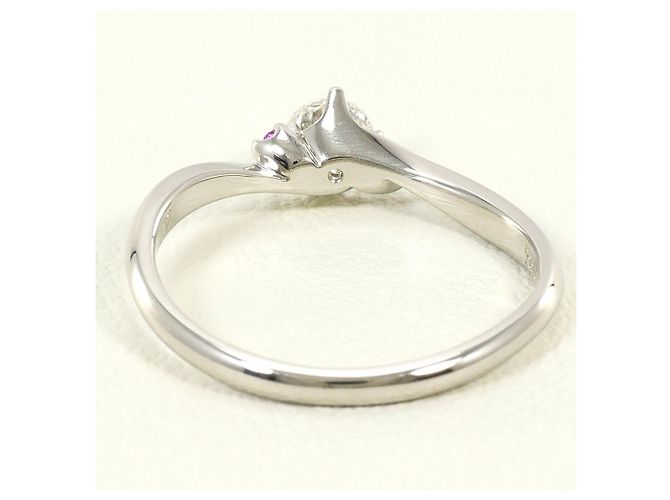 Autre Marque Platin-Bandring mit Diamant - Ansicht 4