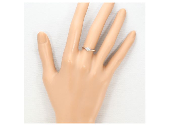 Autre Marque Platin-Bandring mit Diamant - Ansicht 7