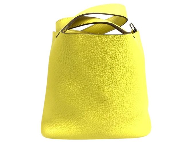 Hermès Borsa Tote HERMES Picotin Lock PM 18 Giallo - vista 4