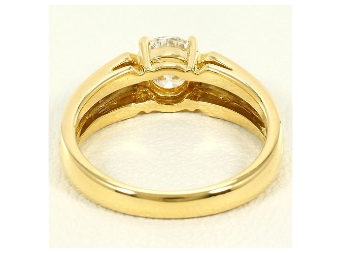 Autre Marque Anello fede in platino PT900 e oro giallo 18K con diamante D'oro - vista 4
