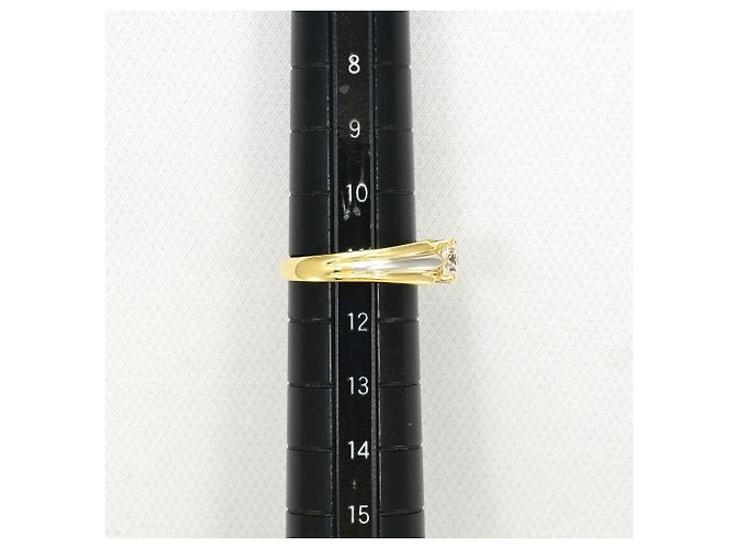 Autre Marque Anello fede in platino PT900 e oro giallo 18K con diamante D'oro - vista 8