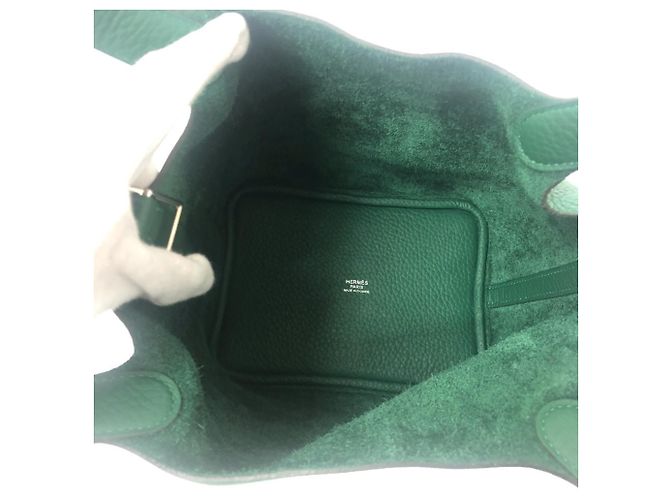Hermès Borsa Hermes Picotin Lock PM 18 Verde - vista 10