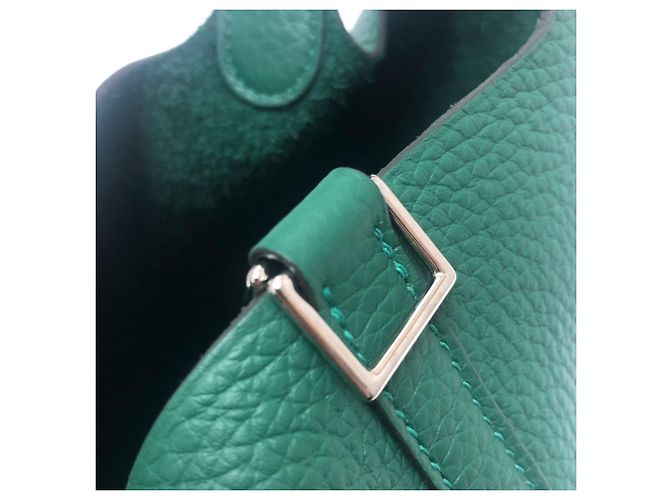 Hermès Borsa Hermes Picotin Lock PM 18 Verde - vista 15