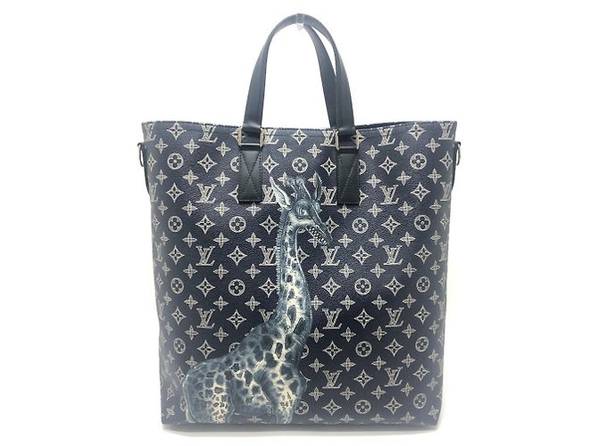 Borsa Tote Louis Vuitton Monogram Savannah Jake & Dinos Chapman Blu navy - vista 2