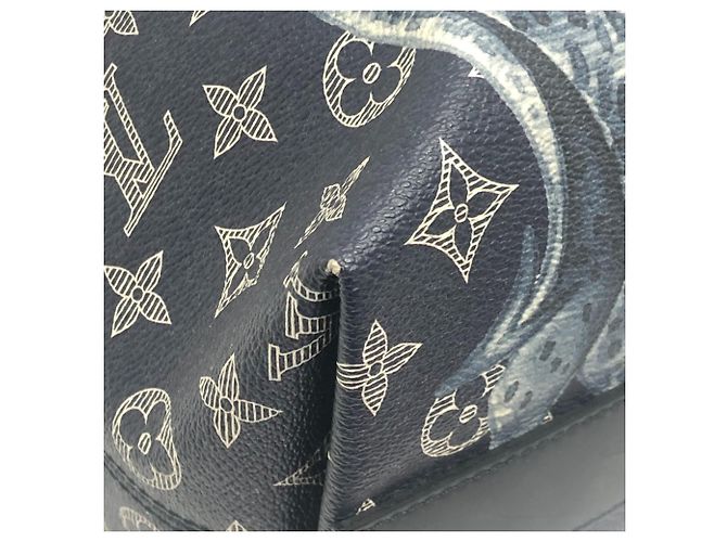 Borsa Tote Louis Vuitton Monogram Savannah Jake & Dinos Chapman Blu navy - vista 6