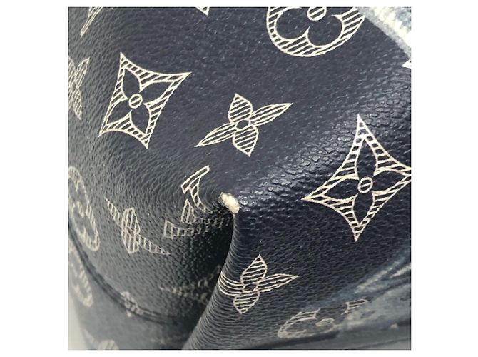 Borsa Tote Louis Vuitton Monogram Savannah Jake & Dinos Chapman Blu navy - vista 9