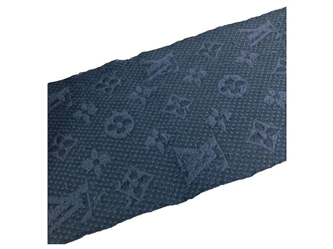 Stola Louis Vuitton in lana e seta grigio scuro Grigio antracite - vista 4